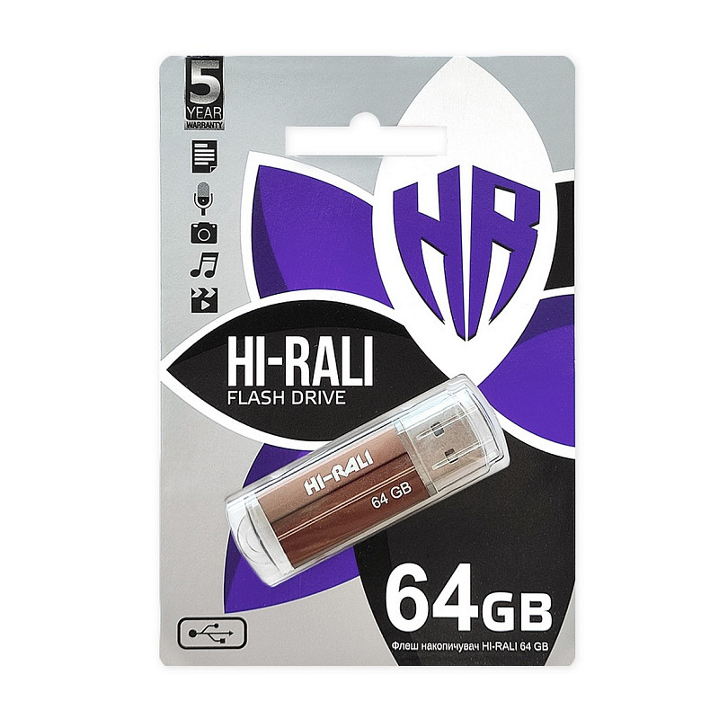 Флеш-накопитель USB 64GB Hi-Rali Corsair Series Bronze (HI-64GBCORBR)