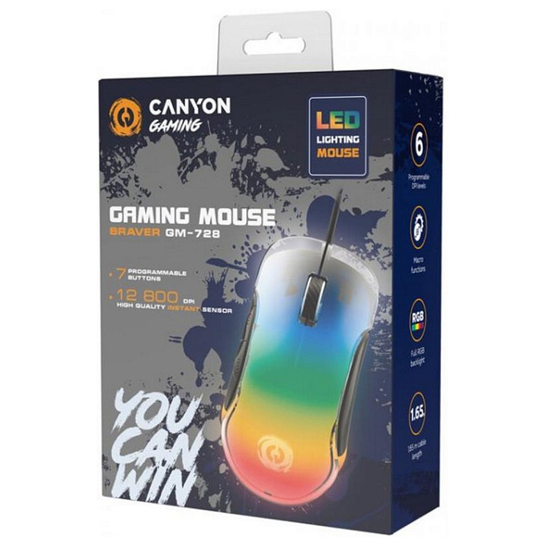 Мышь Canyon Braver GM-728 USB Black (CND-SGM728)