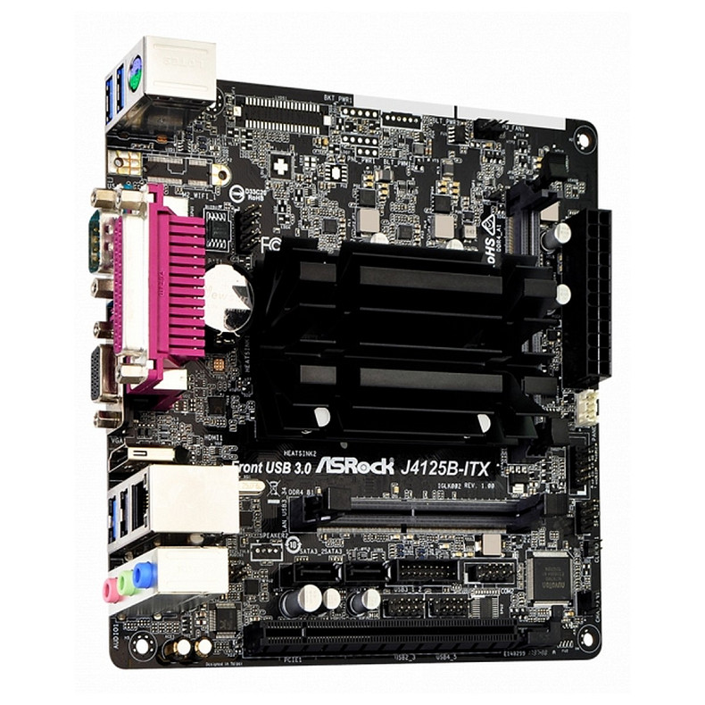 Материнська плата ASRock J4125B-ITX CPU Quad-Core (2.7Hz) 2xDDR4 HDMI D-Sub mITX