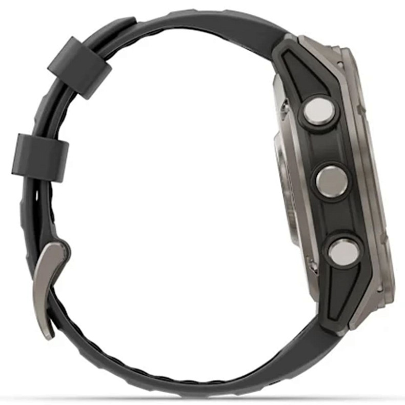 Спортивные часы GARMIN Fenix 8 Pro 51 mm AMOLED Sapphire Titanium with Graphite/Black Silicone Band (010-03199-10)