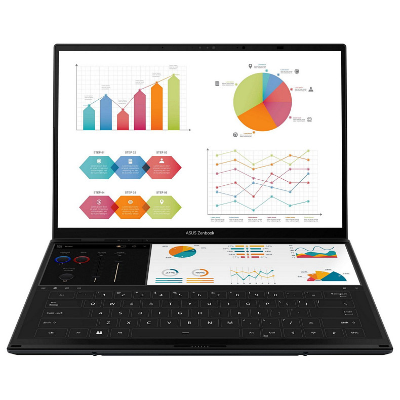 Ноутбук Ноутбук ASUS Zenbook DUO UX8406CA-QL214X 14" FHD OLED, Intel Ultra 7 255H, 32GB, F2TB, UMA, Win11P,