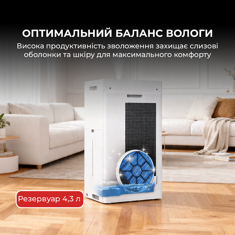 Очищувач повітря Sharp KI-TX100EU-W White