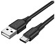 Кабель USB 2.0 AM-Type-C M, 1.5 м, 3.0A, (18W) PVC чорний Vention