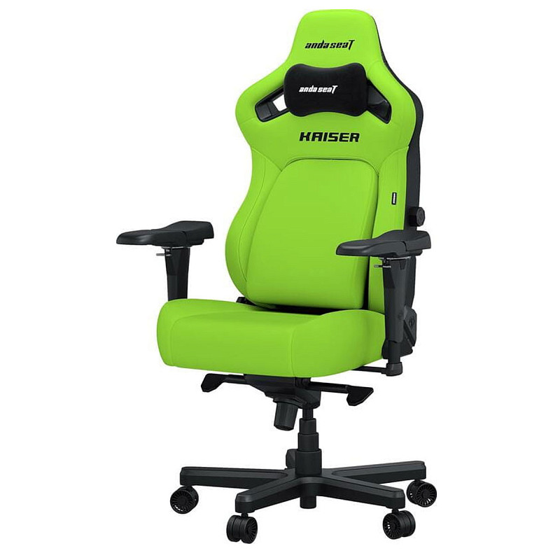 Крісло ігрове Anda Seat Kaiser 4 Cyber Green PVC Size XL