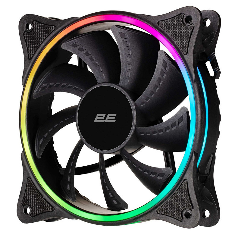 Корпусний вентилятор 2E GAMING F120OR-ARGB, 120mm, 1200rpm, 3pin, 3pin+5VAura, 25.3dBa