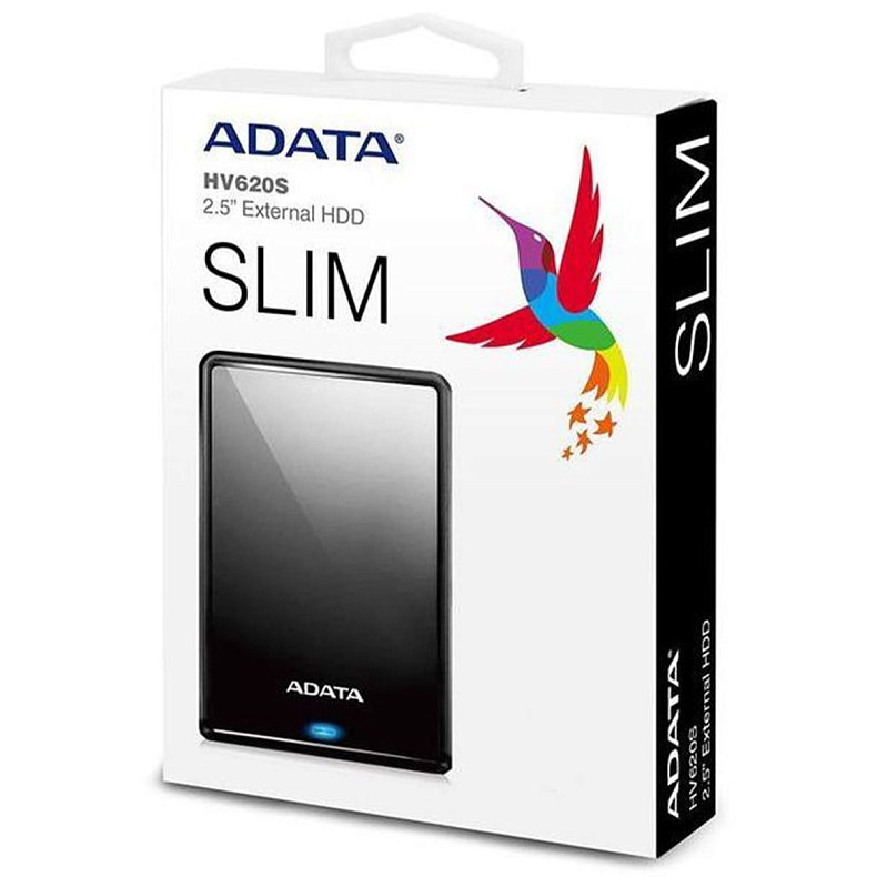 Внешний жесткий диск 2.5" ADATA DashDrive Classic HV620S 2TB USB 3.2 Gen1 Slim Black