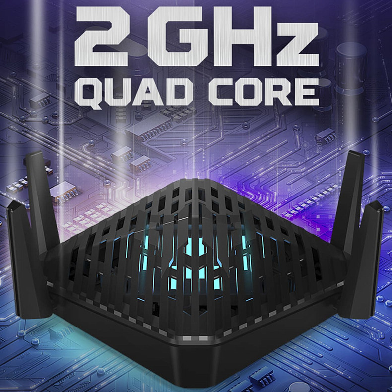 Wi-Fi роутер Acer Predator Connect W6d 4xGE LAN 1x2.5GE WAN 1xUSB3.0 MU-MIMO Wi-Fi 6 gaming