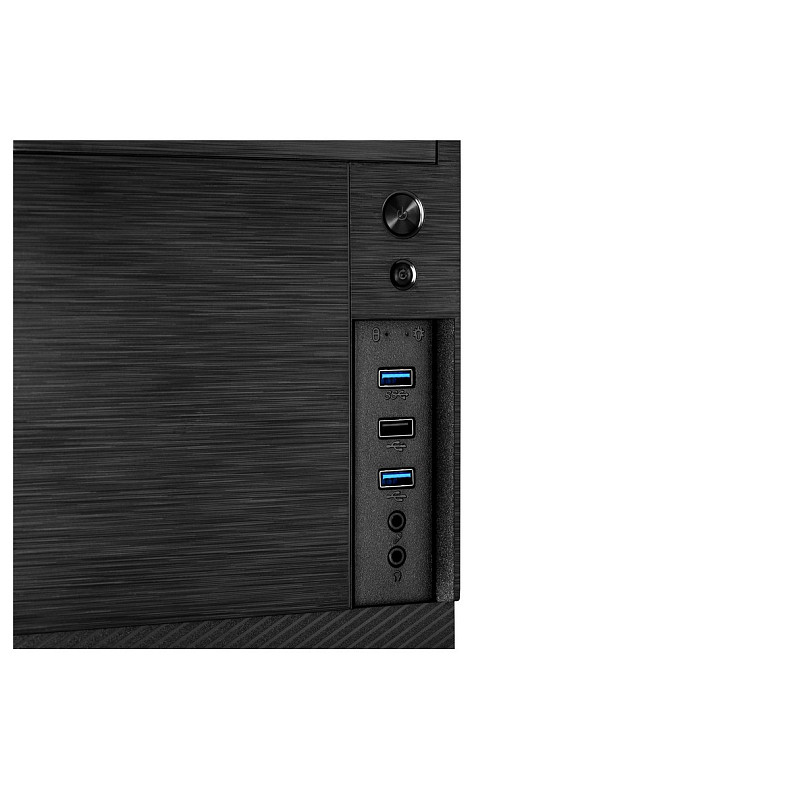 Корпус 2E Alfa E190-3U, без БП, 2xUSB3.0, 1xUSB2.0, Perforated Side, ATX, черный