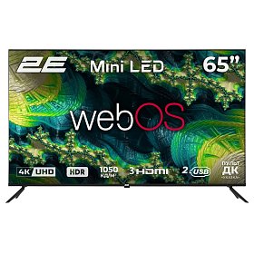 Телевизор 65" 2E MiniLED 4K 60Hz Smart WebOS Black (2E-65A88H)