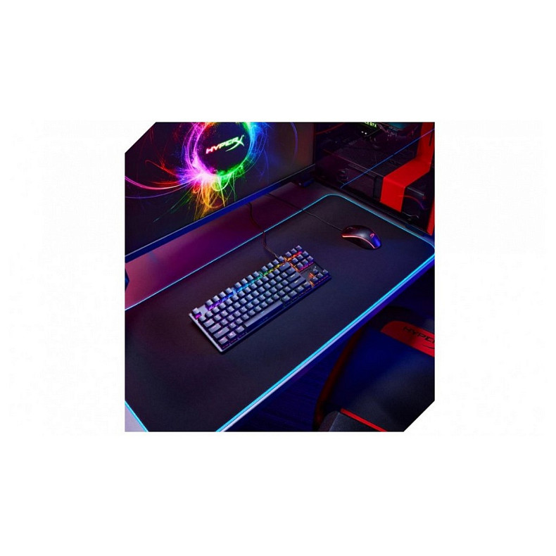 Клавіатура HyperX Alloy Origins Core PBT Aqua USB RGB ENG/RU Black (639N9AA)