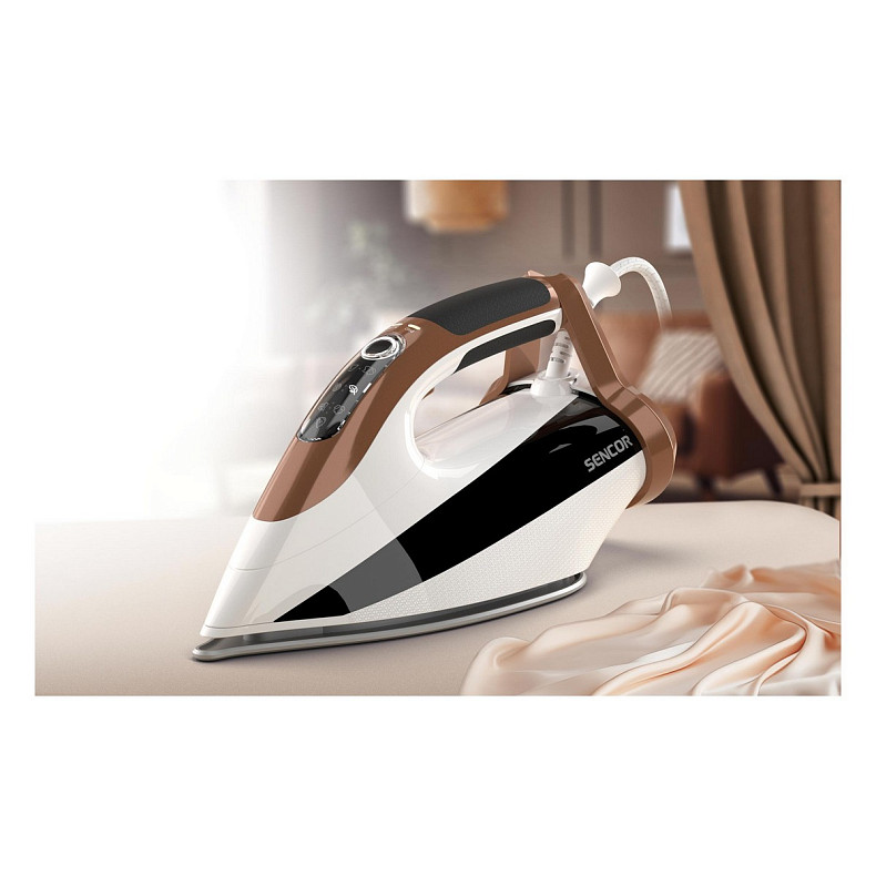 Праска Sencor, 2800Вт, 330мл, паровий удар -195гр, постійна пара - 55гр, pro та auto режими, керам.