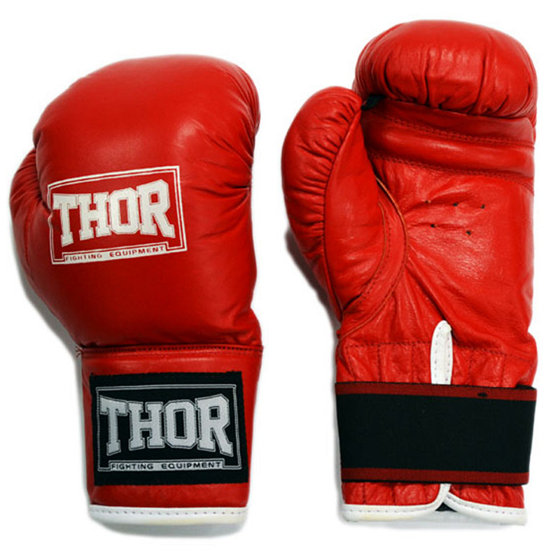 Перчатки боксерские THOR JUNIOR 10oz /Кожа /красные