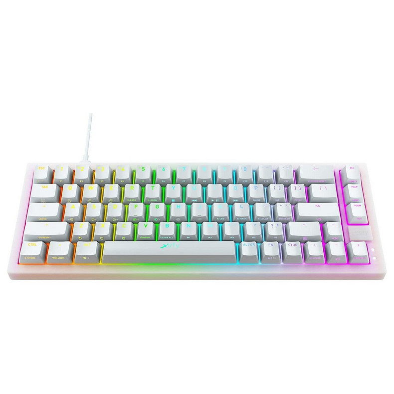 Клавіатура Xtrfy K5 68 keys Kailh Red Hot-swap RGB White (K5-RGB-CPT-TPWHITE-R-UKR)