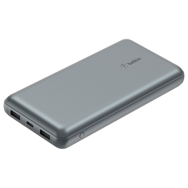 Аккумулятор портативный литий-ионный Power Bank Belkin 20000мА·ч, 15Вт, 2хUSB-A/USB-C, серый