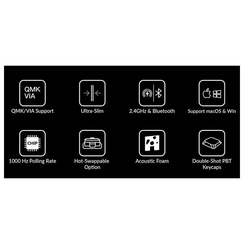 Клавиатура механическая Keychron K5 Max 104Key, Gateron MX 2.0 Red, WL/BT/USB-A, QMK, Hot-swap, RGB, чо