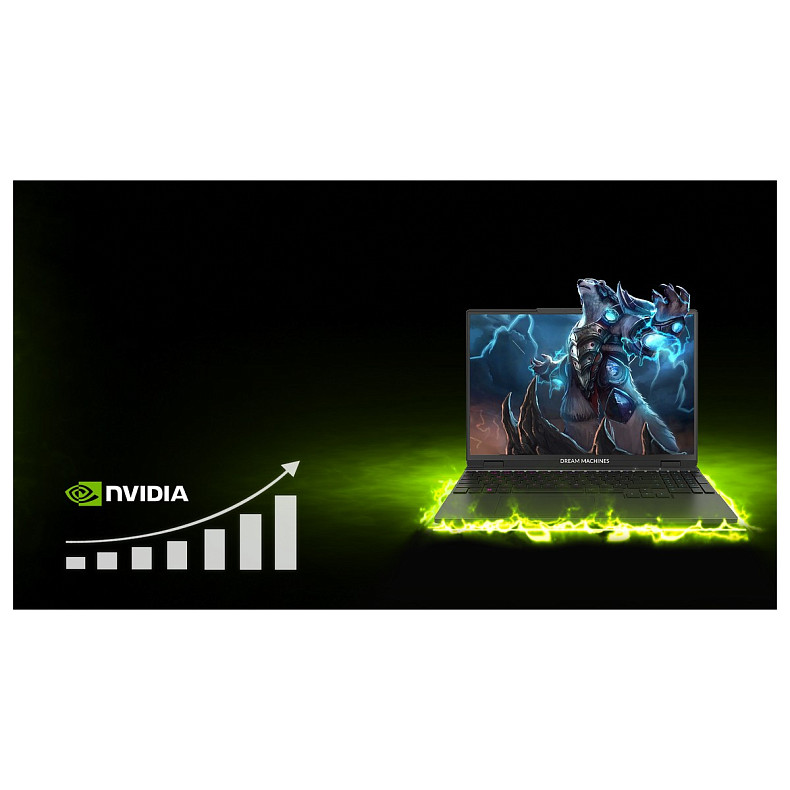 Ноутбук Dream Machines RX5080-18 18UHD+, Intel U9-275HX, 32GB, F2TB, NVD5080-16, DOS, черный