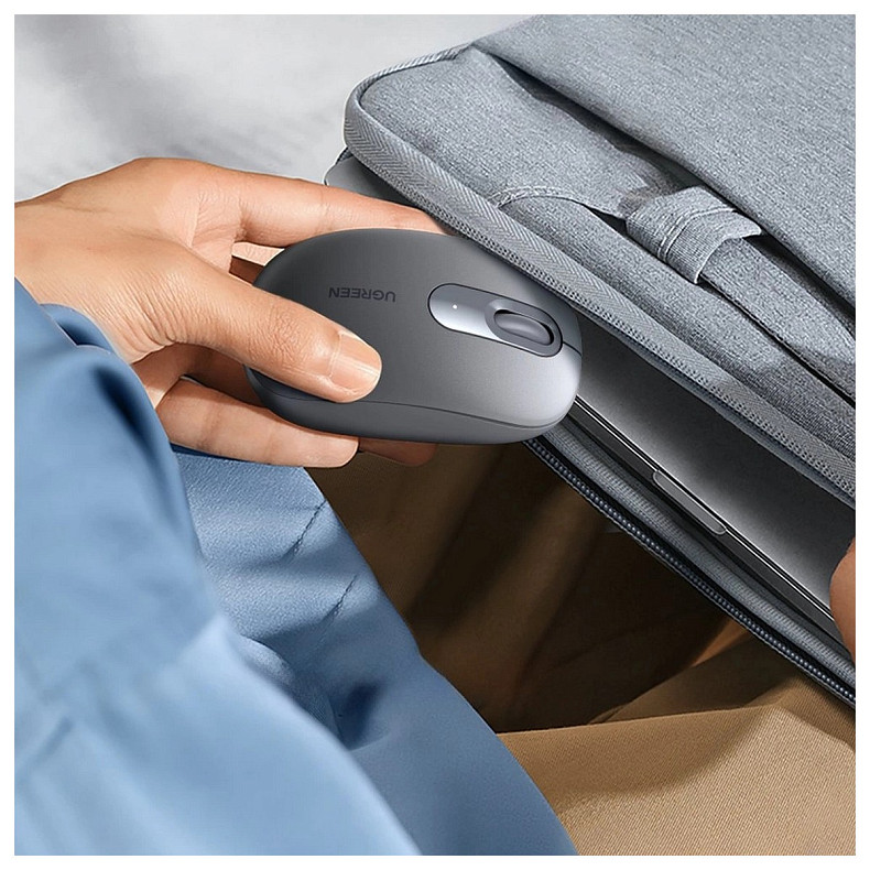 Мишка UGREEN MU105, 2400dpi., 3кн., Сіра