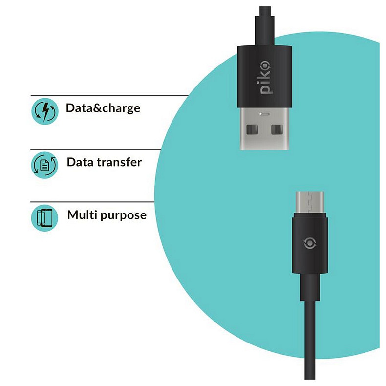 Кабель Piko CB-UM11 USB-microUSB 1.2м Black (1283126494918)