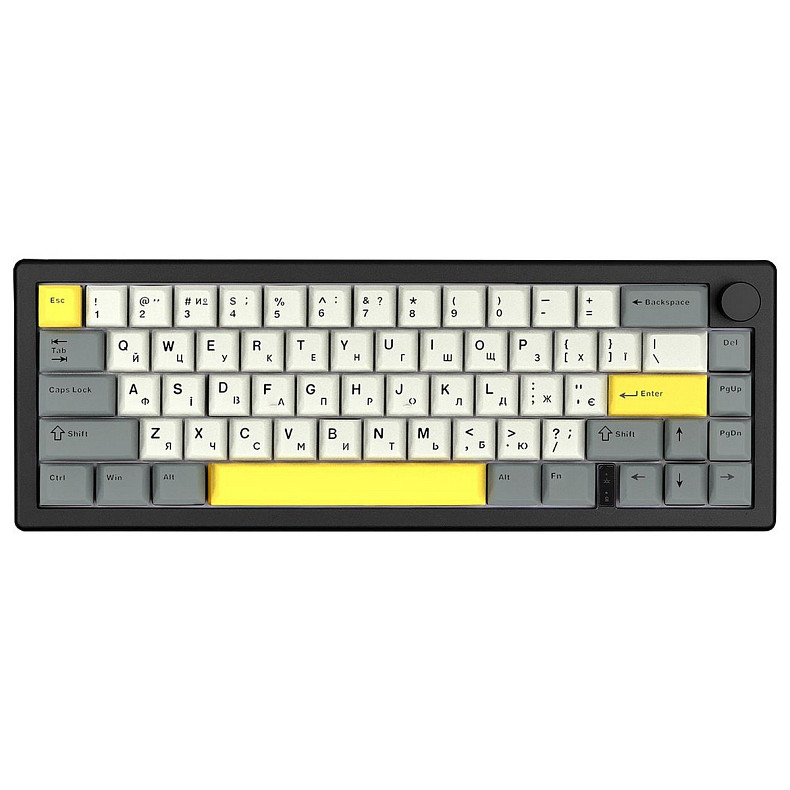 Клавиатура Epomaker EK68 65% Flamingo Switch Hot-Swap (2.4G/BT/USB) RGB UA Black (EK68-B-F)