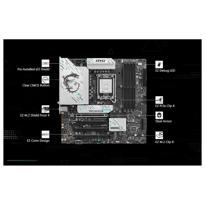 Материнська плата MSI B860M Gaming Plus WiFi з роз'ємом 1851