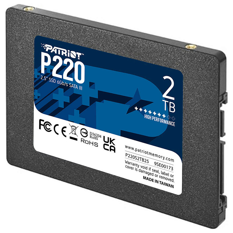 Накопитель SSD 2TB Patriot P220 2.5" SATAIII TLC (P220S2TB25)