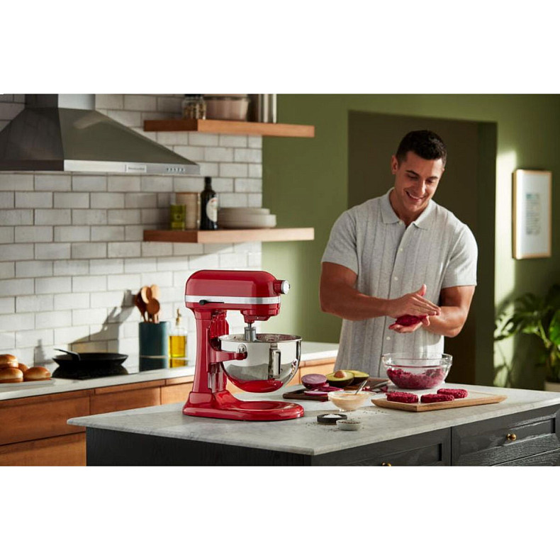 Кухонна машина KitchenAid Heavy Duty 5,2 л 5KSM55SXXEER з підйомною чашею, червоний
