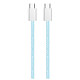 Кабель ColorWay USB Type-C + USB Type-C (M/M), 3.0 А, 1 м, Blue (CW-CBPDCC061-BL)