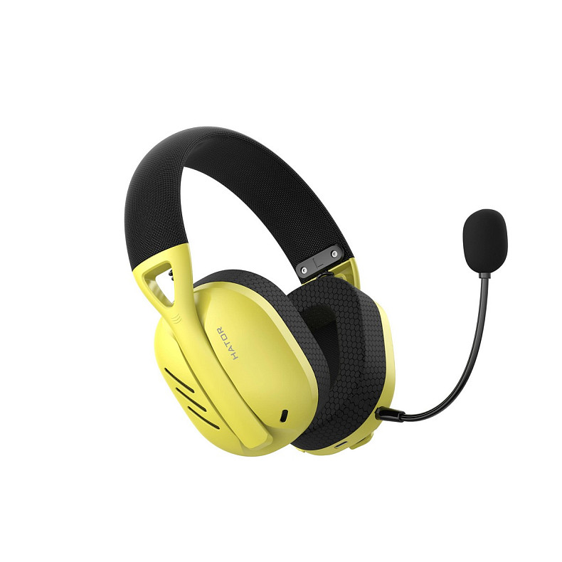 Наушники Hator Hyperpunk 2 Wireless Tri-mode Black/Yellow (HTA-857)