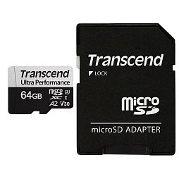 Карта пам'яті Transcend MicroSDXC 64GB UHS-I/U3 Class 10 340S R160/W125MB/s + SD-адаптер (TS64GUSD340