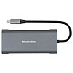 USB-хаб PowerPlant Type-C - 2 x USB 3.0, 1x USB 2.0, 1x Type C (PD), HDMI, SD, RJ45