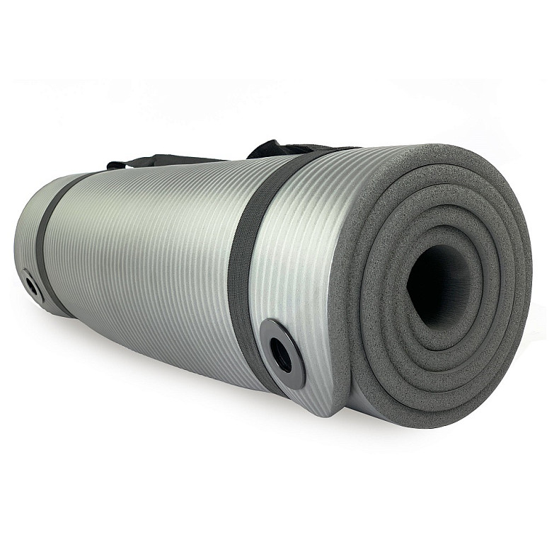 Коврик для фитнеса Stein NBR /серый/ 183X61X1 см