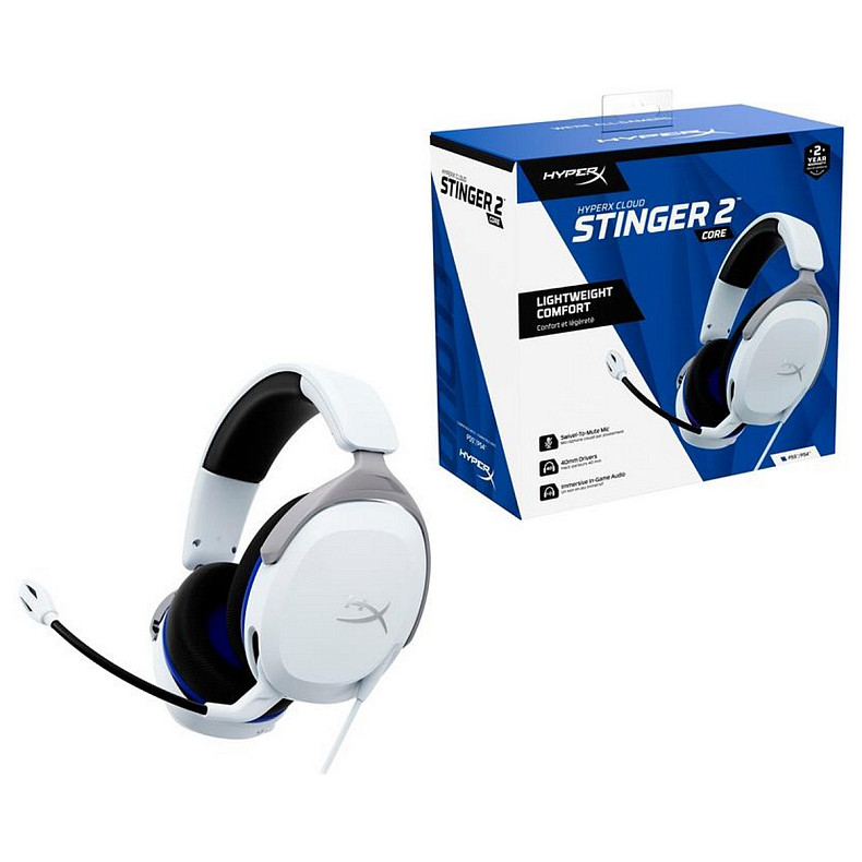 Навушники HyperX Cloud Stinger 2 для PS5/PS4 White (6H9B5AA)