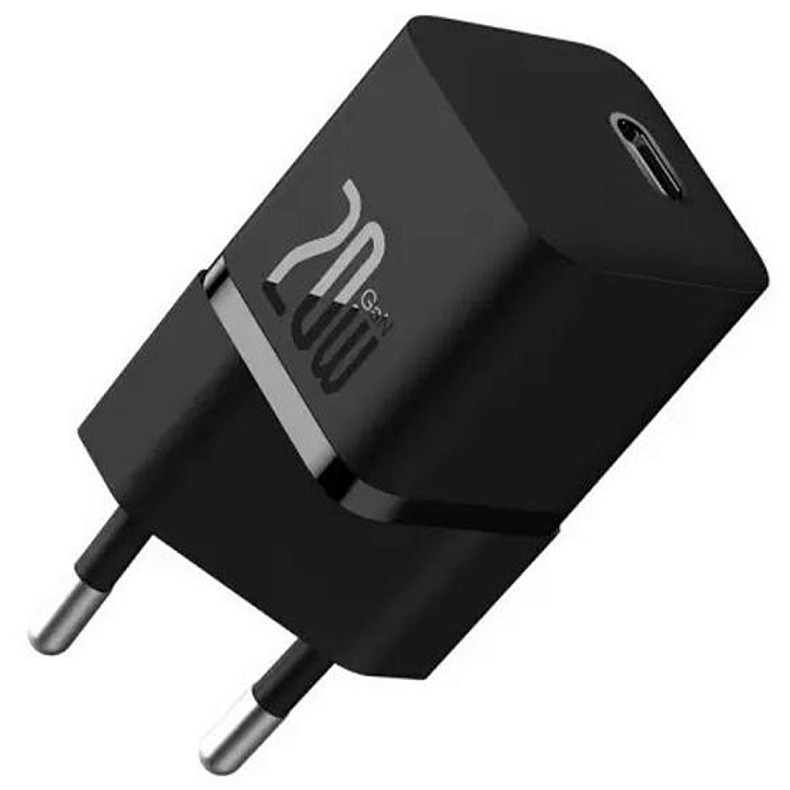 Мережевий зарядний пристрій Baseus GaN5S Fast Charger 1C 20W EU Cluster Black