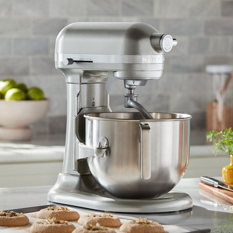 Кухонний комбайн KitchenAid Heavy Duty 6,6 л 5KSM70JPXECU з підйомною чашею, сріблястий