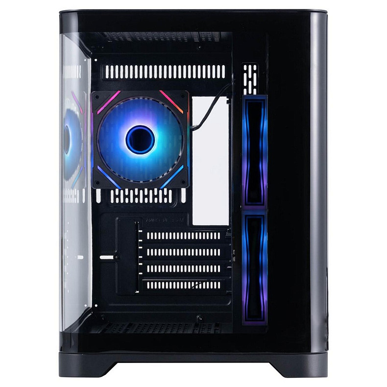 Корпус 1stPlayer UV5-BK-2FC7R-1FC7 Black без БП