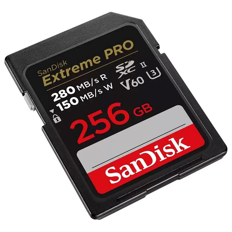 Карта памяти SanDisk SD 256GB C10 UHS-II U3 ??R280/W150MB/s Extreme Pro V60