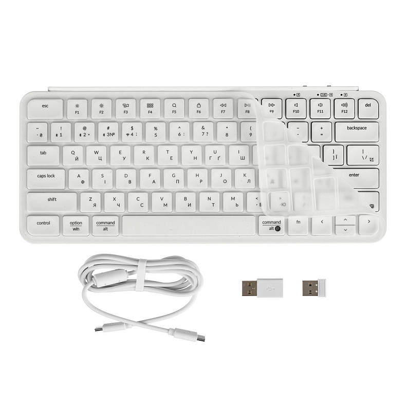 Клавіатура Keychron B1 Pro USB/WL/BT ivory white