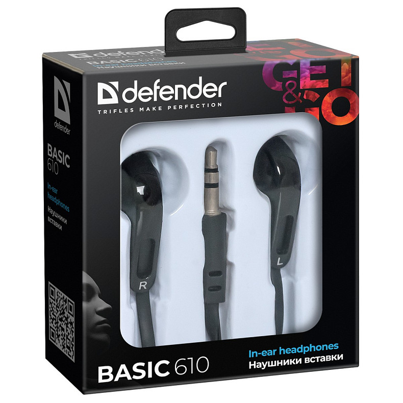 Наушники Defender Basic 610 Black