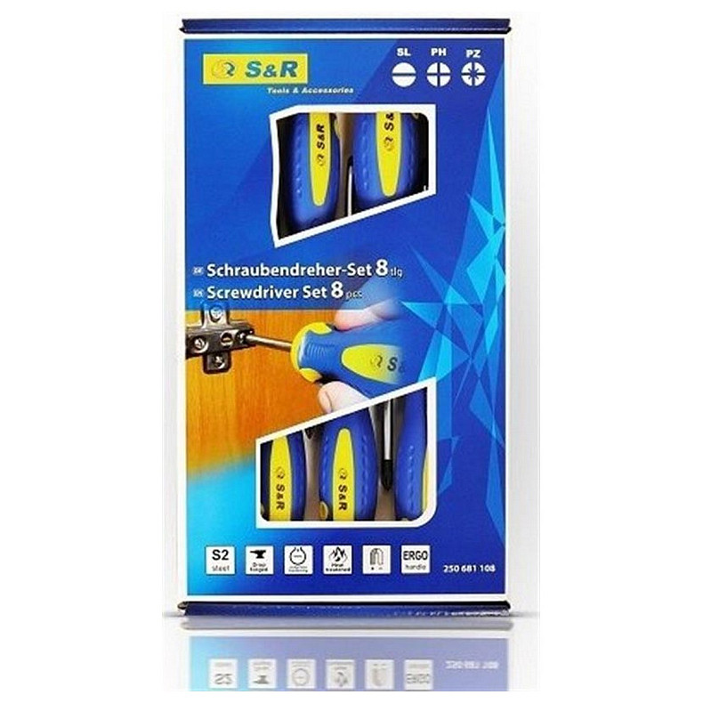 Набор отверток S&R SL-PH-PZ S2 8шт (250681108)