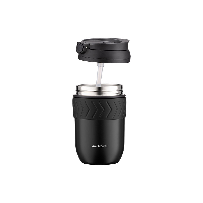 Термокружка Ardesto Cosy, 400мл, нержавеющая сталь, черная (AR2640BT)