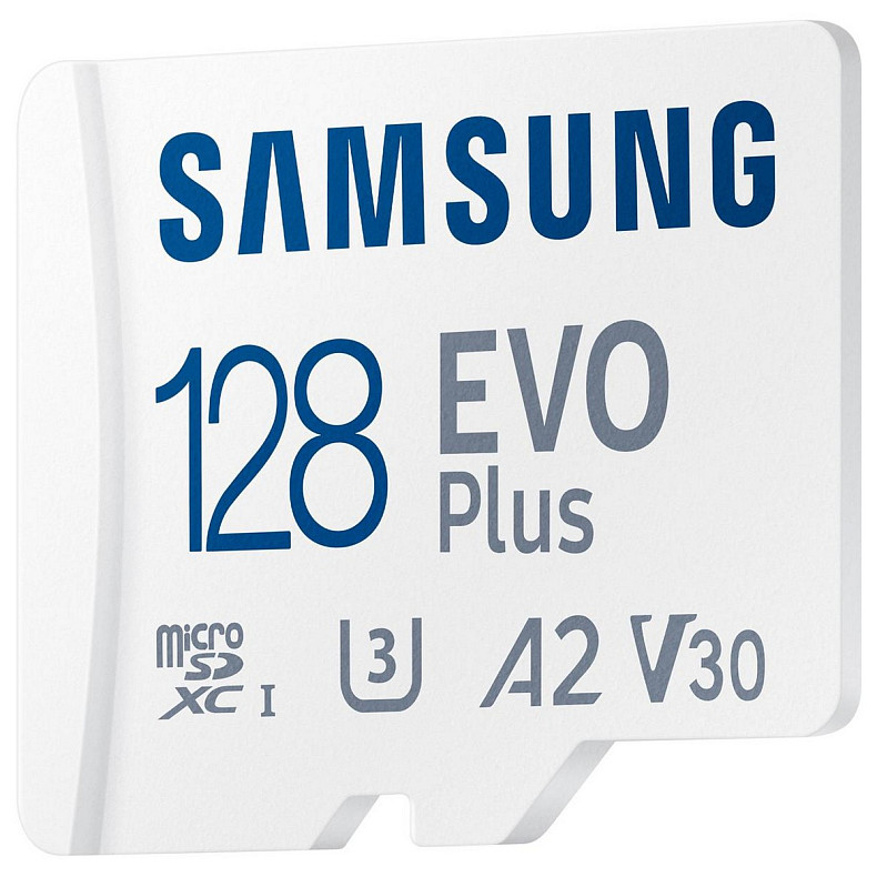 Карта памяти MicroSDXC 128GB UHS-I/U3 Class 10 Samsung Evo Plus R160MB/s + SD-адаптер (MB-MC128SA/EU