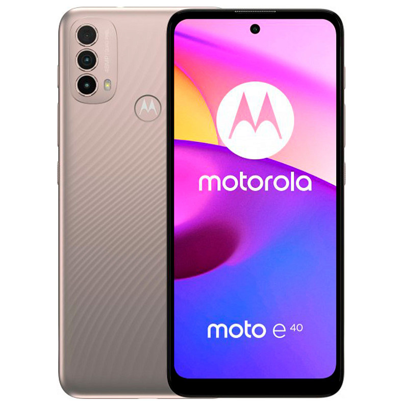 Смартфон Motorola Moto E40 4/64GB Dual Sim Pink Clay (PAVK0004UA)