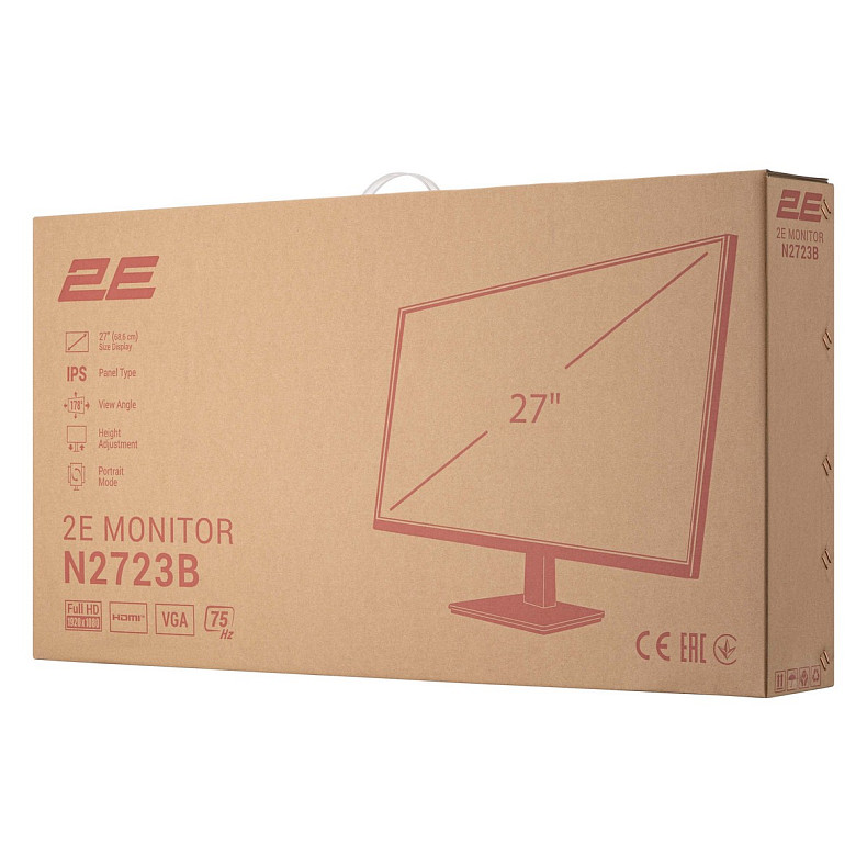 Монитор 2E 27" N2723B D-Sub, HDMI, IPS, 75Hz, Pivot