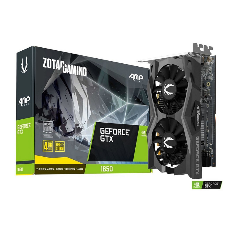 Відеокарта ZOTAC GeForce GTX 1650 4GB GDDR6 AMP Core (ZT-T16520J-10L)