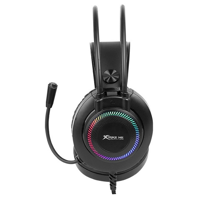Ігрова гарнітура XTRIKE ME GH-509, USB+3.5мм, 7 режимів RGB, кабель 2м, чорна