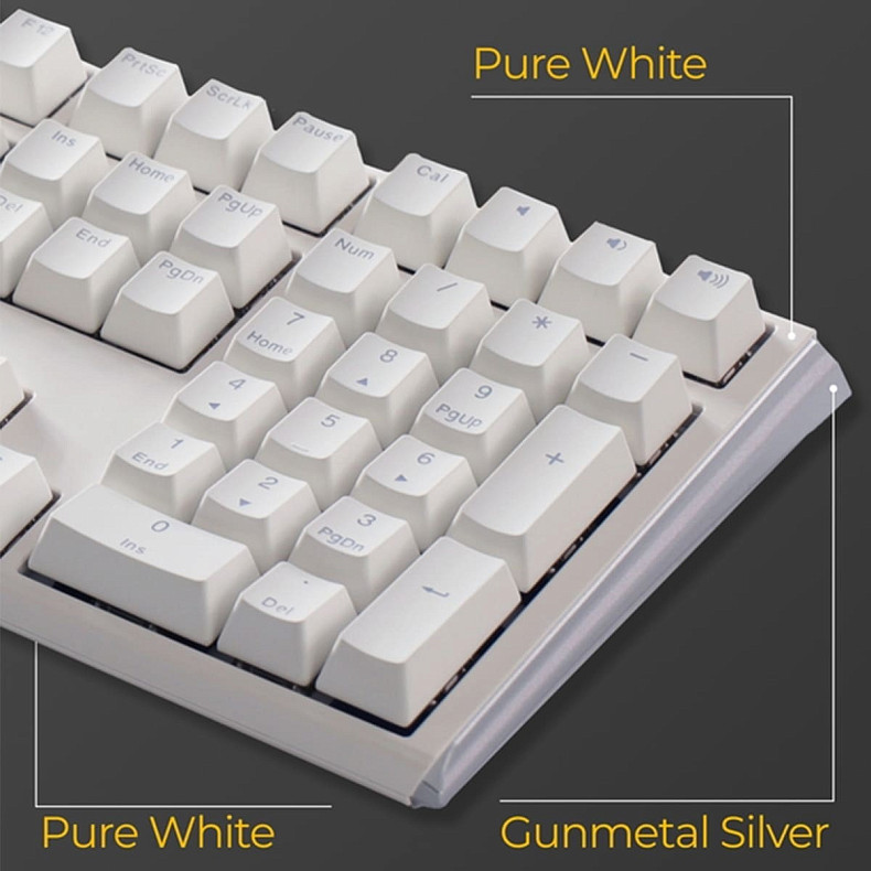 Клавиатура Ducky One 3 Cherry MX Silent red RGB White UA