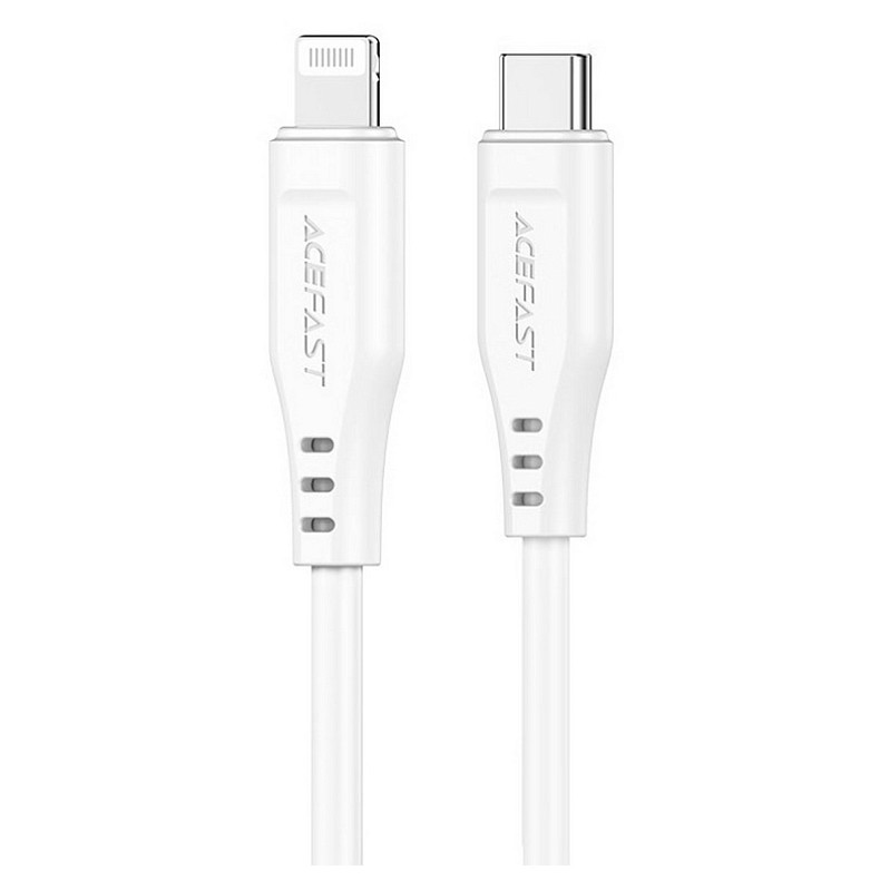 Кабель USB 2.0 USB-C to Lightning, 1,2 м, 3.0A, TPE C3-01 White Acefast