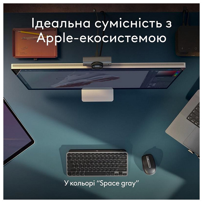 Клавіатура Logitech MX Keys Mini для Mac Minimalist Wireless Illuminated Space Gray