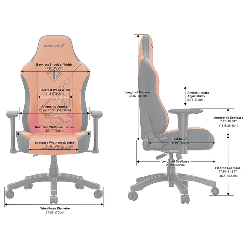 Кресло игровое Anda Seat Phantom Tiger Edition Orange Size L