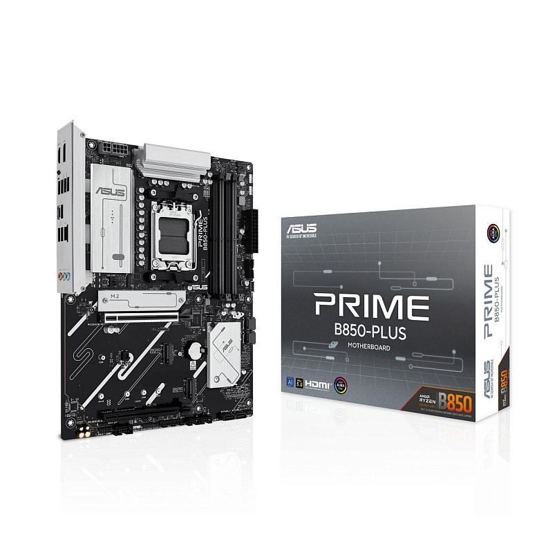 Материнская плата ASUS PRIME B850-PLUS sAM5 B850 4xDDR5 M.2 HDMI DP ATX